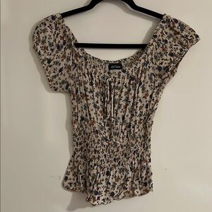 Floral Smocked Blouse